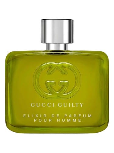 Guilty Elixir de Parfum pour Homme, bottle, front